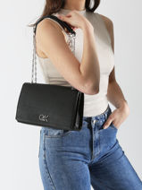 Cross Body Tas Ck Chain Calvin klein jeans Zwart ck chain K613177-vue-porte